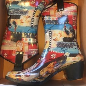 “Farm Chick” rain boots super cute size 9